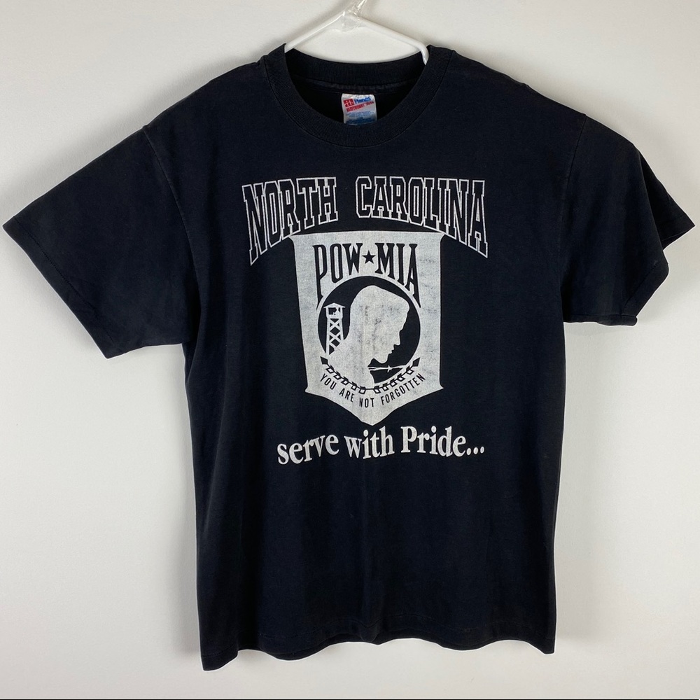 VTG Hanes Heavyweight 50/50 POW MIA single-stitch